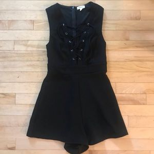Silence + noise lace up romper